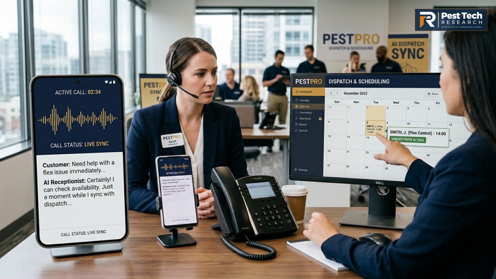 Conversational AI Receptionist Voice Architecture for Pest Control